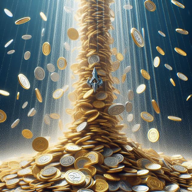 Shower of zeta coins